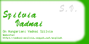 szilvia vadnai business card